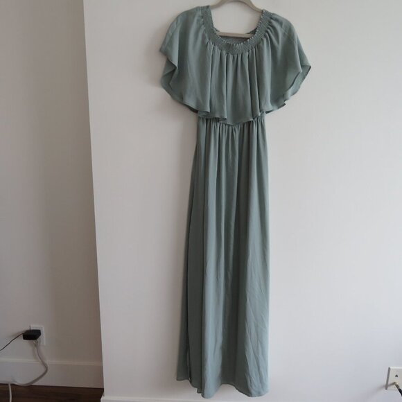 SHOW ME YOUR MUMU Hacienda Chiffon Maxi Dress Bridesmaid Wedding - Size M - Picture 11 of 14